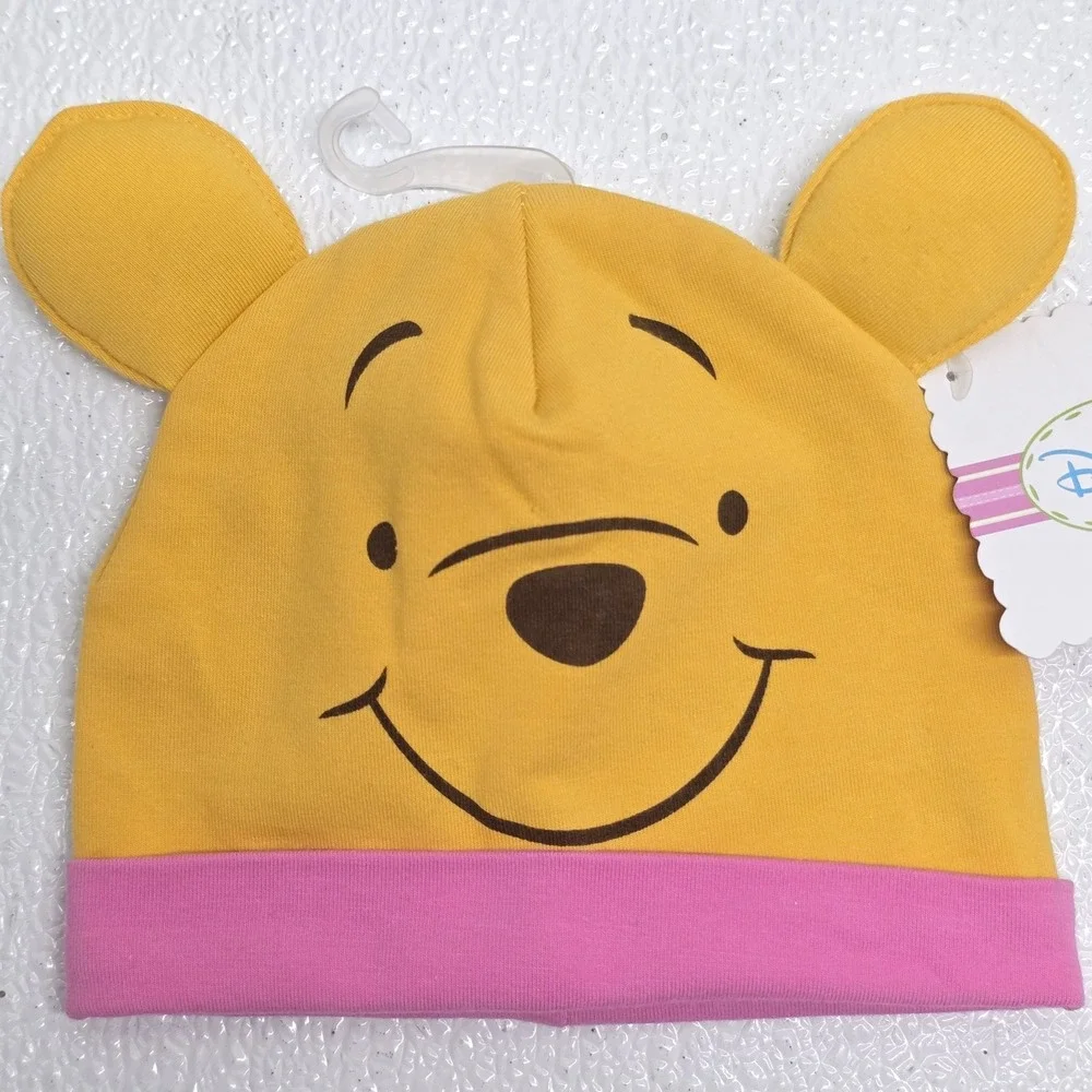 Vintage Disney Winnie the Pooh Baby Hat Cap Beanie Face Bear Ears Classic